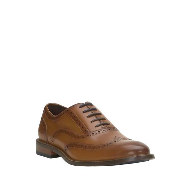 NEW VINCE CAMUTO lazzarp wingtip oxford shoe in cognac - Picture 1 of 1